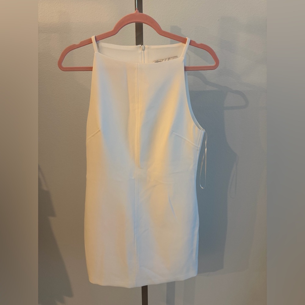 Zara White Sleeveless Mini Dress